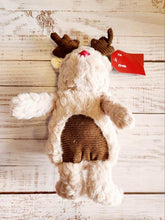 Load image into Gallery viewer, FouFit Holiday Cuddle Plush Reindeer Dog Toy
