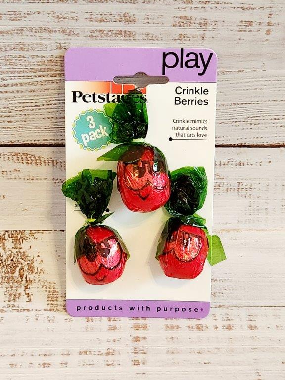 Petstages Crinkle Berries 3pk