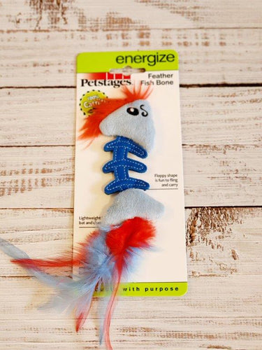 Petstages Feather Fish Bone Cat Toy