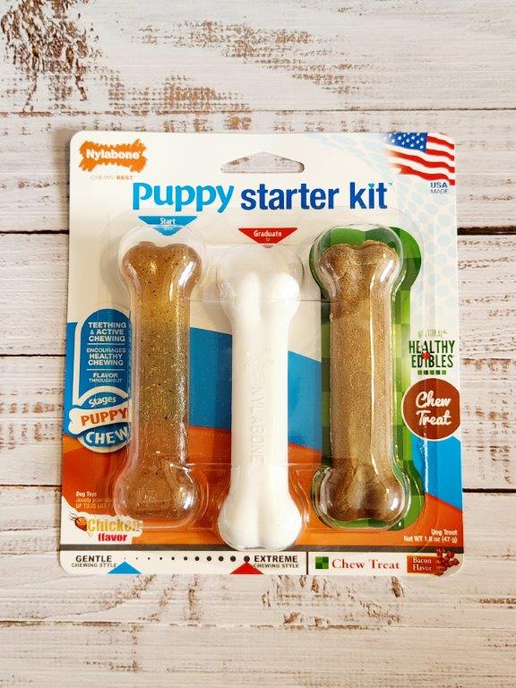 Nylabone Puppy Starter Kit Chew Treat 3pk