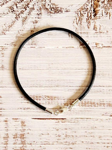 Black Leather Cord Bracelet