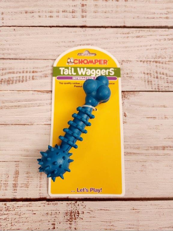 Chomper Tail Waggers Rubber Squeaker Dog Toy